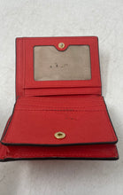 Load image into Gallery viewer, Michael Kors Womens Orange Leather Credit Card Slots Bifold Wallet
