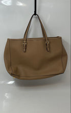 Load image into Gallery viewer, Michael Kors Womens Jet Set Sky Brown Textured Leather Double Handle Tote Bag