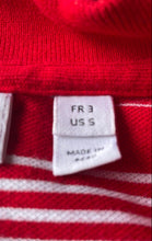 Load image into Gallery viewer, Lacoste Mens Red White Striped Cotton Short Sleeve Slim Fit Polo Shirt Size S