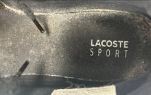 Load image into Gallery viewer, Lacoste Mens Ampthill Black Leather Lace-Up Mid Top Sneaker Shoes Size 9.5