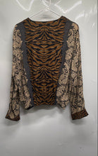 Load image into Gallery viewer, Carole Little Womens Multicolor Printed Long Sleeve Button Front Blouse Top Sz 6