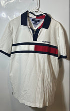 Load image into Gallery viewer, Tommy Hilfiger Mens White Cotton Short Sleeve Custom Fit Flag Polo Shirt Size L