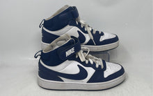 Load image into Gallery viewer, Nike Kids Court Borough Mid 2 GS CD7782-107 White Blue Basketball Shoes Size 7Y