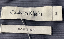 Load image into Gallery viewer, Calvin Klein Mens Blue Long Sleeve Collared Button-Up Shirt Size Small