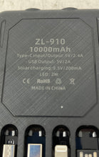 Load image into Gallery viewer, ZL-910 Quality 10000mAh Solar Charger Power Bank With LED Light Not Tested