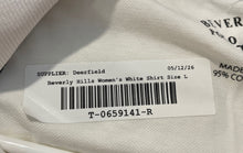 Load image into Gallery viewer, Beverly Hills Polo Club Womens White Short Sleeve Collared Polo Shirt Size L