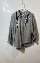 Load image into Gallery viewer, Warner Bros. Womens Black Gray Looney Tunes Long Sleeve Button-Up Shirt Size M