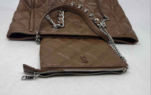 Load image into Gallery viewer, Steve Madden Womens Brown Leather Chain Inner Pockets Shoulder Bag With Pouch