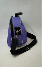 Load image into Gallery viewer, Luca Vergani Womens Purple Black Adjustable Strap Cosmetic Makeup Bag