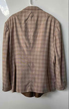 Load image into Gallery viewer, Steve Harvey Mens Brown Plaid Long Sleeve Pockets Two-Button Blazer Size 58L 53W