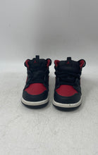 Load image into Gallery viewer, Nike Kids Air Jordan 1 Mid DQ8425-067 Red Black Lace-Up Sneaker Shoes Size 6C