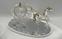 Load image into Gallery viewer, Bouchard Crystal Cinderella Horse Drawn Carriage Ring Pillow Wedding Figurine