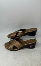 Load image into Gallery viewer, Italian Shoemakers Womens Kenny Bronze-Tone Open Toe Slip-On Slide Sandals Sz 7