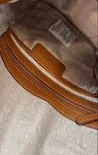 Load image into Gallery viewer, Michael Kors Womens Brown Leather Chain Strap Flap Shoulder Bag