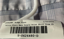 Load image into Gallery viewer, Calvin Klein Mens Multicolor Plaid Wrinkle Free Stretch Dress Shirt Size XL