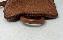 Load image into Gallery viewer, Vilenca Womens Brown Leather Zipper Adjustable Strap Top Handle Backpack