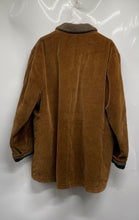 Load image into Gallery viewer, H.I.S. Sportswear Mens Brown Corduroy Faux Fur Double-Breasted Peacoat No Size