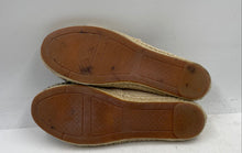 Load image into Gallery viewer, Authentic Tory Burch Womens Cream Black Espadrille Flats Size 8.5M Stained