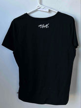 Load image into Gallery viewer, Karl Lagerfeld Womens Black Graphic Print Short Sleeve Pullover T-Shirt Size M