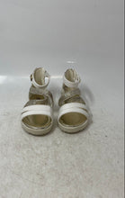 Load image into Gallery viewer, Michael Kors Girls White And Gold Sparkle Open Toe Ankle Strap Sandals Size 5