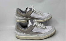 Load image into Gallery viewer, Nike Mens Air Jordan 2 Retro Low White Gray Low Top Lace-Up Sneaker Shoes Size 9