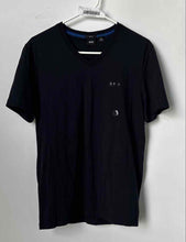 Load image into Gallery viewer, Hugo Boss Mens Dark Blue Cotton Short Sleeve V-Neck Slim Fit T-Shirt Size S