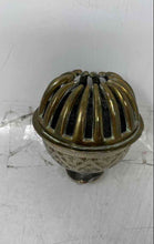 Load image into Gallery viewer, Silver-Tone Brass India Floral Engraving Decorative Elephant Claw Bell