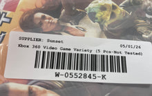 Load image into Gallery viewer, Assorted Xbox 360 Action & Adventure Video Game Variety Lot Of 5 Pcs Not Tested