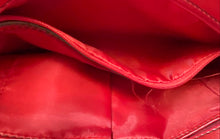 Load image into Gallery viewer, Kenneth Cole Womens Red Leather Double Handle Pockets Zip Top Lined Shoulder Bag
