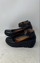 Load image into Gallery viewer, Clarks Artisan Womens Black Leather Mary Jane Wedge Pumps Ankle Strap Shoes 6.5