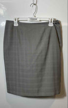 Load image into Gallery viewer, Calvin Klein Womens Gray Plaid Slit Back Zip Straight & Pencil Skirt Size 8