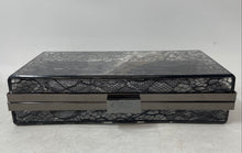 Load image into Gallery viewer, Aldo Womens Queen Black Textured Rectangular Evening Clutch Handbag