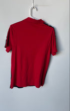 Load image into Gallery viewer, DKNY Mens Red Black And White Colorblock Short Sleeve Polo Shirt Size S