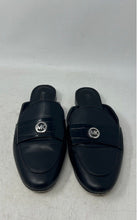 Load image into Gallery viewer, Michael Kors Womens Black Leather Round Toe Slip-On Flat Mule Sandals Size 9 M