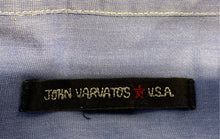 Load image into Gallery viewer, Authentic John Varvatos Mens Blue Cotton Long Sleeve Button-Up Shirt Size L