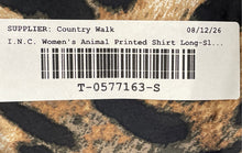 Load image into Gallery viewer, INC International Concepts Mens Brown Animal Print Button-Up Shirt Size XXL