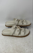 Load image into Gallery viewer, Marc Fisher Womens Verity White Gold Leather Slip-On Slide Sandals Size 8M