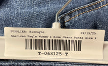 Load image into Gallery viewer, American Eagle Outfitters Womens Blue Stretch Wide-Leg Denim Jeans Pants Size 4