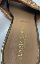 Load image into Gallery viewer, Ilaria Sartori Womens Open Toe Brown Block Heel Slip-On Slide Sandals Size EU 39