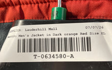 Load image into Gallery viewer, Wantdo Mens Dark Orange Red Hooded Full-Zip Pockets Windbreaker Jacket Size XL