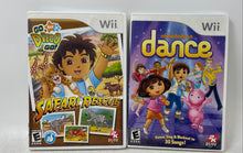 Load image into Gallery viewer, Lot Of 2 Pcs 2K Play Nintendo Wii Safari Rescue Nickelodeon Dance Video Games
