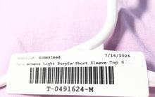 Load image into Gallery viewer, Zara Womens Light Purple Short Sleeve Round Neck Pullover Cropped T-Shirt Size L