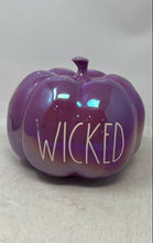 Load image into Gallery viewer, Rae Dunn Artisan Collection Magenta Wicked Ceramic Pumpkin Decorative Figurine