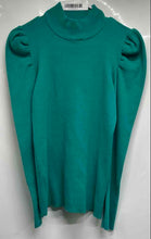 Load image into Gallery viewer, Nine West Womens Green Long Sleeve Mock Neck Ribbed Pullover Sweater Size M