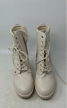 Load image into Gallery viewer, Guess Womens Beige Faux Leather Lace-Up Block Heel Ankle Bootie Boots Size 10 M