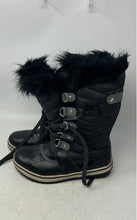 Load image into Gallery viewer, Sorel Girls Tofino II NY2419-010 Black Faux Fur Ice Winter Snow Boots Size 3