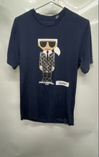 Load image into Gallery viewer, Karl Lagerfeld Mens Blue Short Sleeve Crew Neck Pullover Graphic T-Shirt Size S