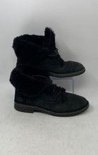 Load image into Gallery viewer, Ugg Womens Quincy 1012359 Black Round Toe Lace-Up Ankle Boot Size 7