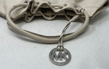 Load image into Gallery viewer, Michael Kors Womens Off-White Leather Charm Double Handle Tote Handbag