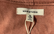 Load image into Gallery viewer, Max Studio Womens Mauve Suede Open Front Cardigan Jacket Blazer Size M w/ Tag